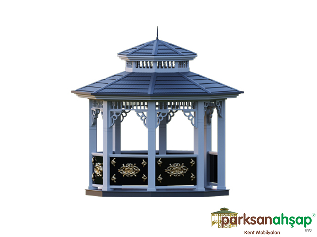 0070224 � Metal Sekizgen Gazebo 300x300x350(LWH) 